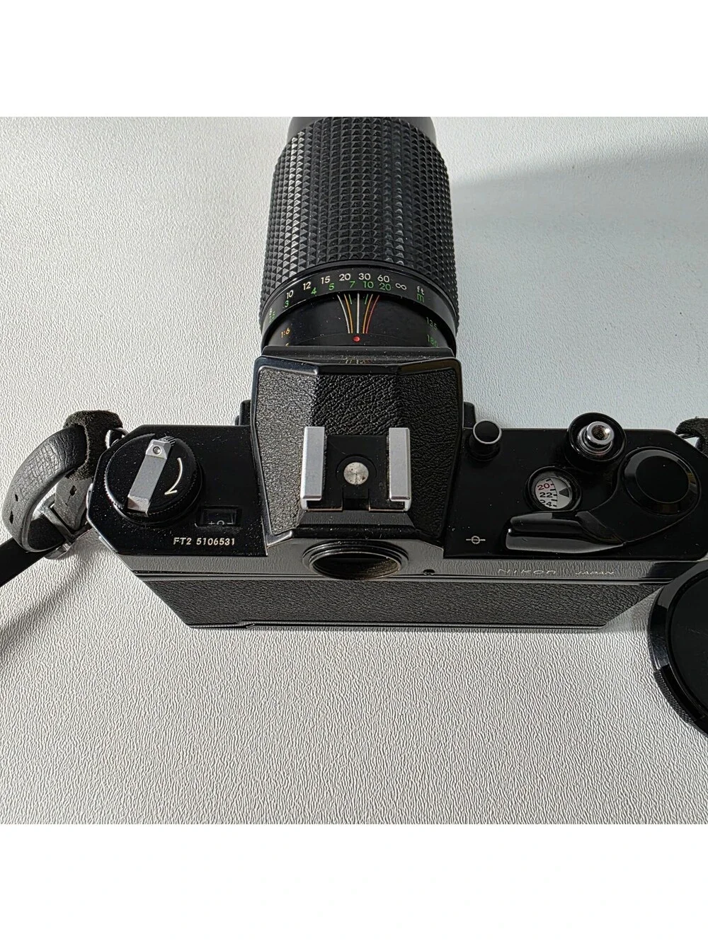 Vintage Nikon Nikomat FT2 Film SLR 35mm Camera W/Sakar MC Auto 70-210mm 1:3.9